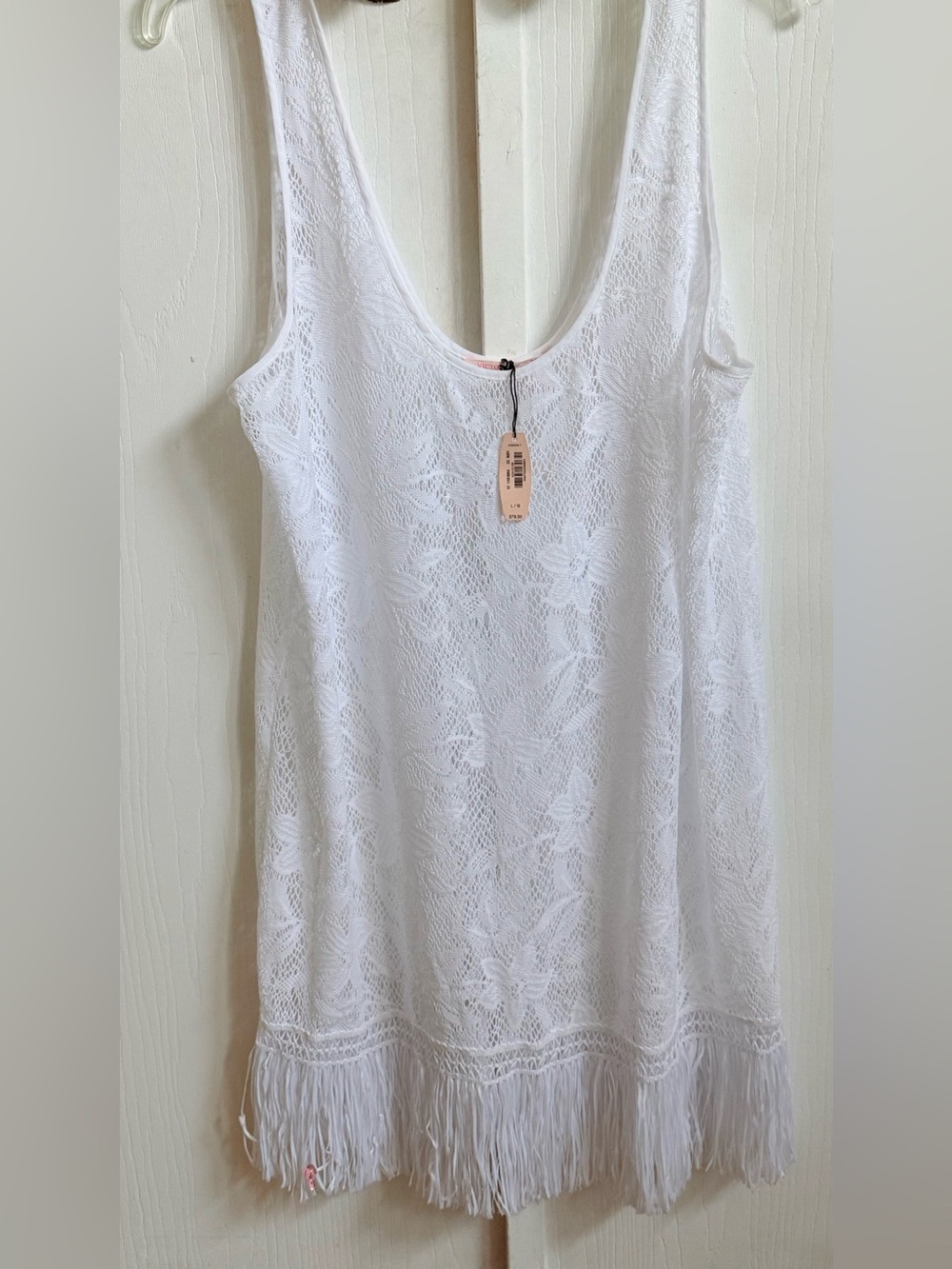 Victoria's Secret Swim | Victoria’s Secret Lace Fringe Tank  White Cover Up NEW